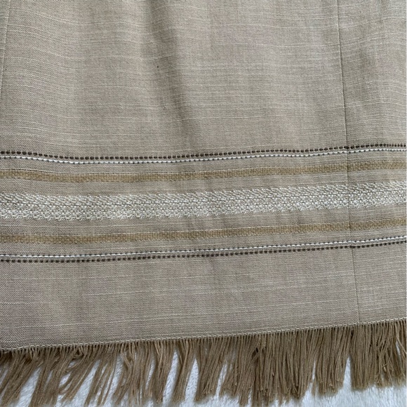 Khaki colored Kasper Faux wrap skirt and jacket - Picture 6 of 10